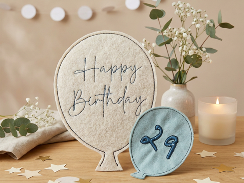 Geburtstags Ballon - ITH-Stickdatei